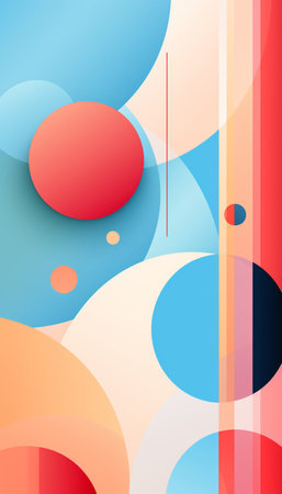 Abstract background with circles and gradients. Vector Illustration for your designの素材