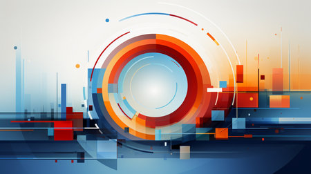 Abstract vector background. Technology concept. Illustration for your design.の素材