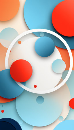 Abstract background with colorful circles. Vector illustration for your design. Eps10の素材