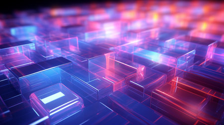 3d rendering of abstract geometric composition,digital art works. Computer generated graphics.の素材
