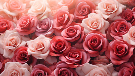 Beautiful roses background for valentine's day or wedding.の素材
