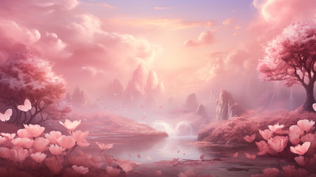 Cherry blossom spring season background for adv or others purpose useの素材