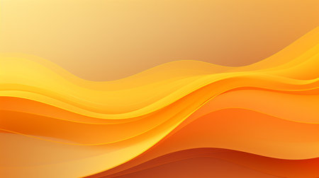 Abstract orange background with smooth lines. Vector illustration for your design.の素材