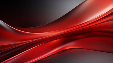 Red abstract wavy background. 3d rendering, 3d illustration.の素材