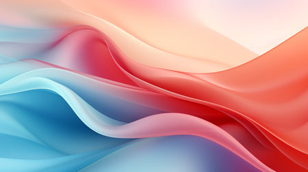 abstract background with smooth lines in red, orange and blue colorsの素材