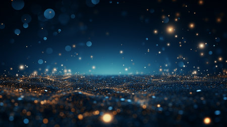 3d render of abstract particles with depth of field and bokehの素材