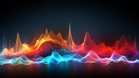 abstract sound wave technology background. Vector illustration for your design.の素材