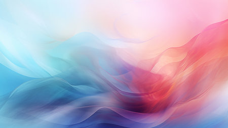 abstract background with smooth lines in blue, pink and yellow colorsの素材