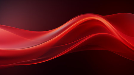 Abstract red waves on dark background. Vector illustration for your design.の素材