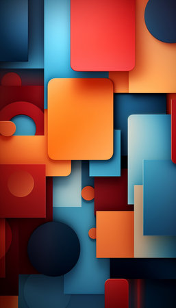 Colorful square shape abstract background. Vector illustration for your design.の素材