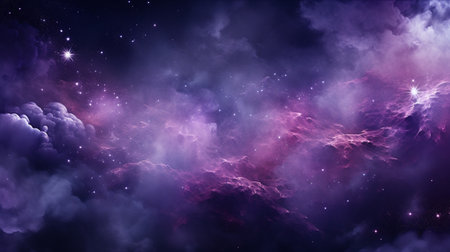 Abstract background of the night sky with stars and nebula. 3D renderingの素材