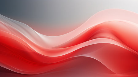 abstract red background with smooth lines, futuristic wavy vector illustrationの素材