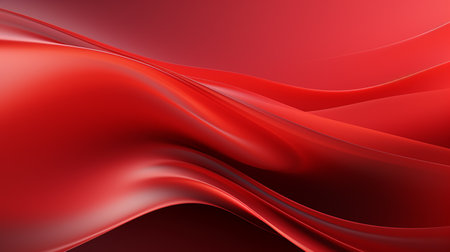 Abstract red wavy background. 3d rendering, 3d illustration.の素材