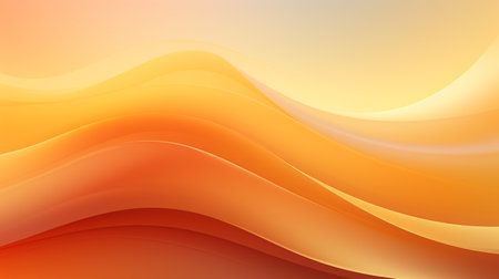 abstract background with smooth lines in orange and yellow colors, vector illustrationの素材