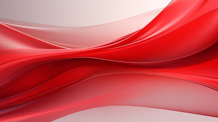 Red abstract wavy background. 3d rendering, 3d illustration.の素材