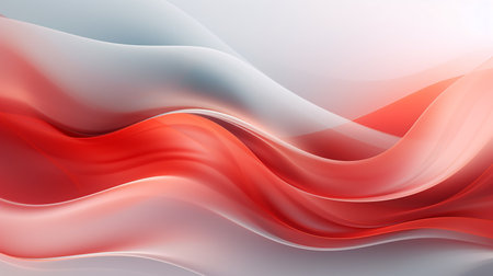 abstract red and white background with smooth wavy lines, vector illustrationの素材
