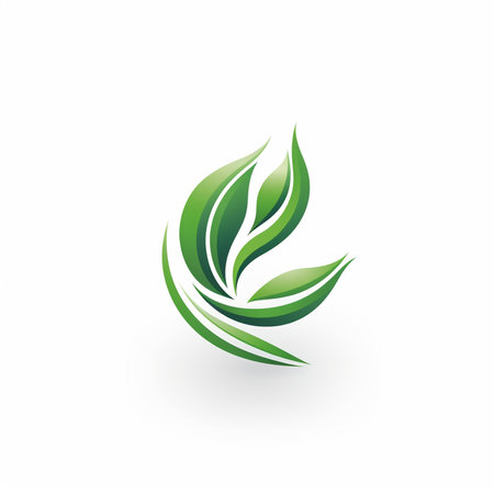 Nature leaf icon design template. Green eco leaf symbol. Vector illustration.の素材