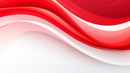 Abstract background with red and white wavy lines. Vector illustration.の素材