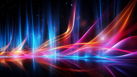 abstract background with glowing lines and space for text, vector illustrationの素材