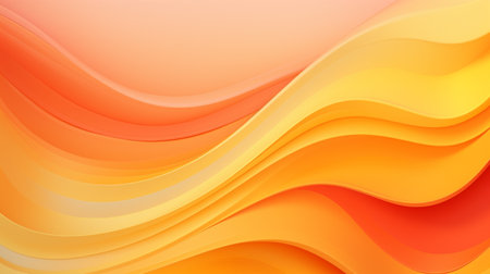 abstract orange background with smooth wavy lines. Vector Illustrationの素材