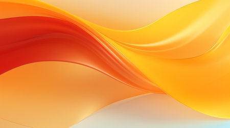 Abstract orange wavy background. 3d rendering, 3d illustration.の素材