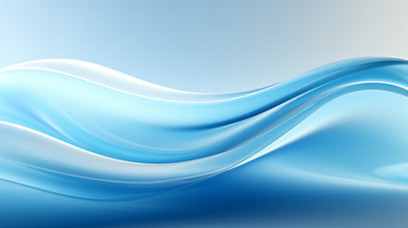 Abstract blue background with smooth lines. Vector illustration. Eps 10.の素材