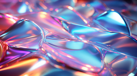 abstract background of blue and pink liquid waves. 3d renderingの素材