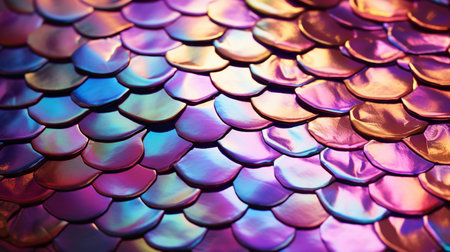 Colorful abstract background, close-up of a metal sheet.の素材