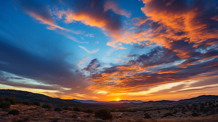 Sunset in the desert of Utah in United States of America.の素材