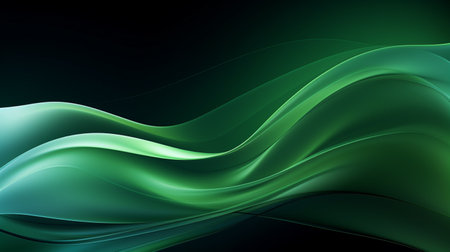 Abstract green background with smooth lines. Vector illustration. Eps 10.の素材