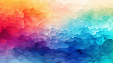 Abstract background with blue, pink, yellow and orange gradient. Vector illustration.の素材
