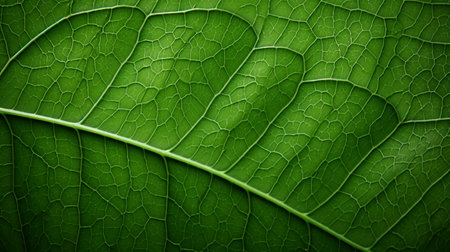 close up of green leaf texture, abstract nature background, macro photographyの素材