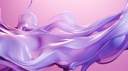 Abstract background of purple wavy liquid. 3d rendering, 3d illustration.の素材