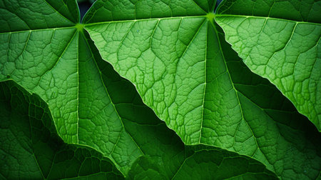Close up of green leaf texture. Nature background. Green leaf texture.の素材
