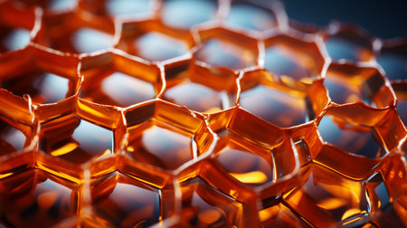 Honeycomb macro close up. Shallow depth of field.の素材