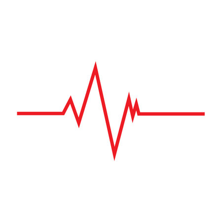 Heart beat pulse logoのイラスト素材