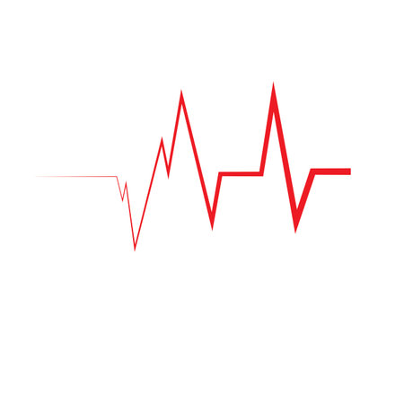 Heart beat pulse logoのイラスト素材