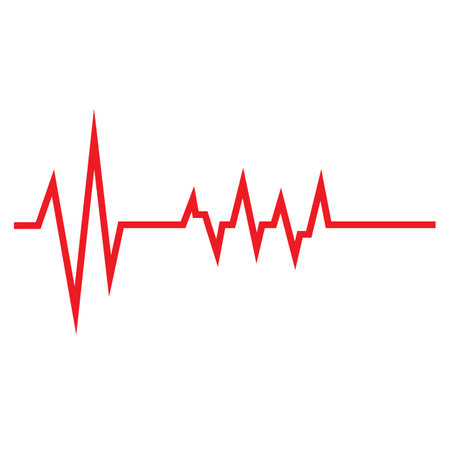 Heart beat pulse logoのイラスト素材
