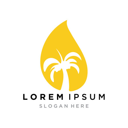 Palm Oil logo templateのイラスト素材