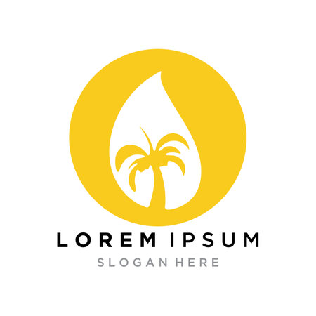 Palm Oil logo templateのイラスト素材