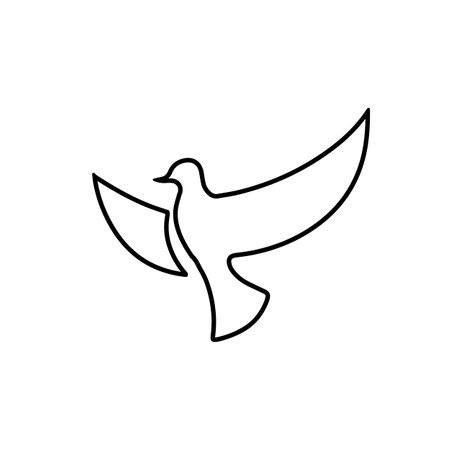 A stylized pair of wings in a black and white logo design.のイラスト素材