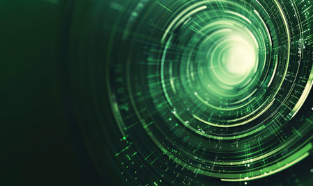 Abstract technology background. Futuristic interface with geometric shapes. 3d renderingの素材