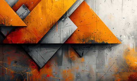 Vibrant abstract composition with red, black, and grey tones. generate AIの素材