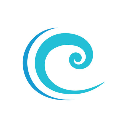Blue Waves Logo and iconのイラスト素材