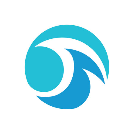 Blue Waves Logo and iconのイラスト素材