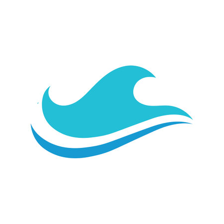 Blue Waves Logo and iconのイラスト素材
