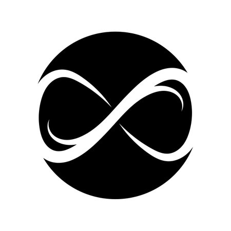 infinity line loop logoのイラスト素材