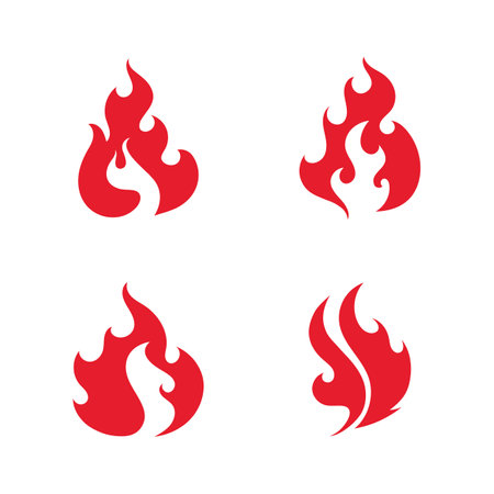 Fire flame logo iconのイラスト素材