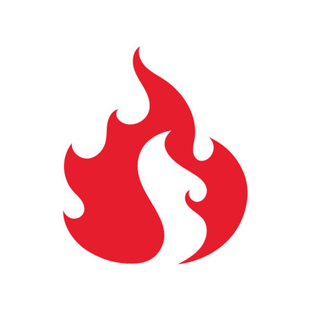 Fire flame logo iconのイラスト素材