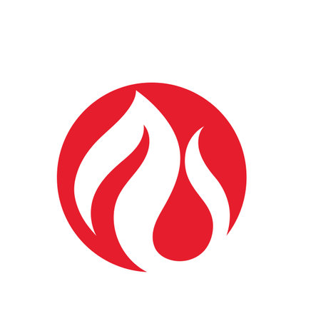 Fire flame logo iconのイラスト素材